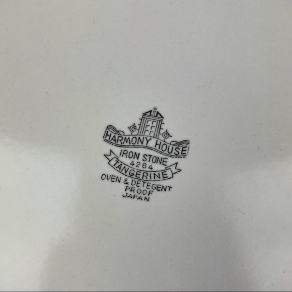 Harmony House Tangerine White Orange Plate Platter - Picture 5 of 5